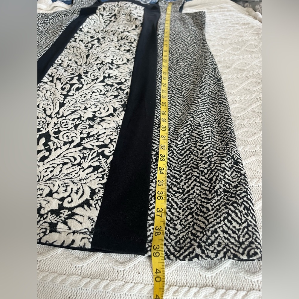 NY Collection Black and White Sleeveless Patterned Dress Women’s Size 2X - Picture 13 of 15